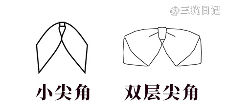 JK制服尖角领结系列版型图